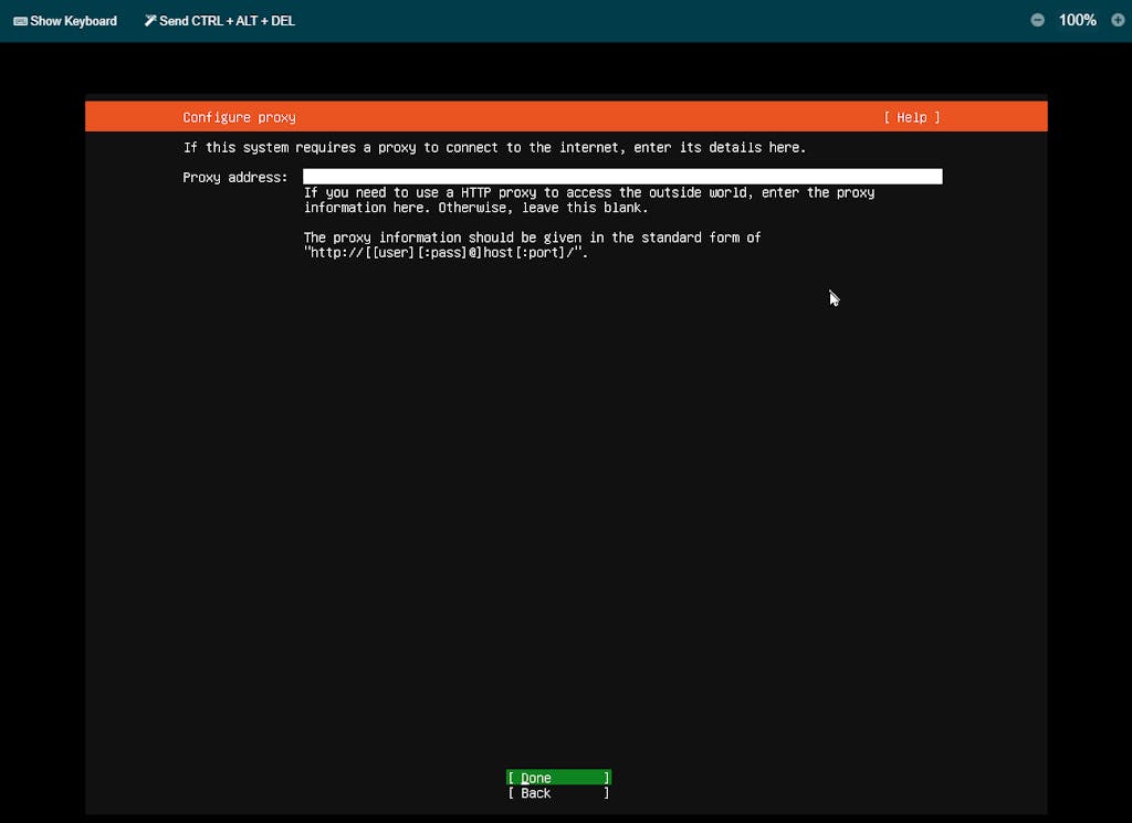 Ubuntu Server LTS Setup Root Server 04 proxy address