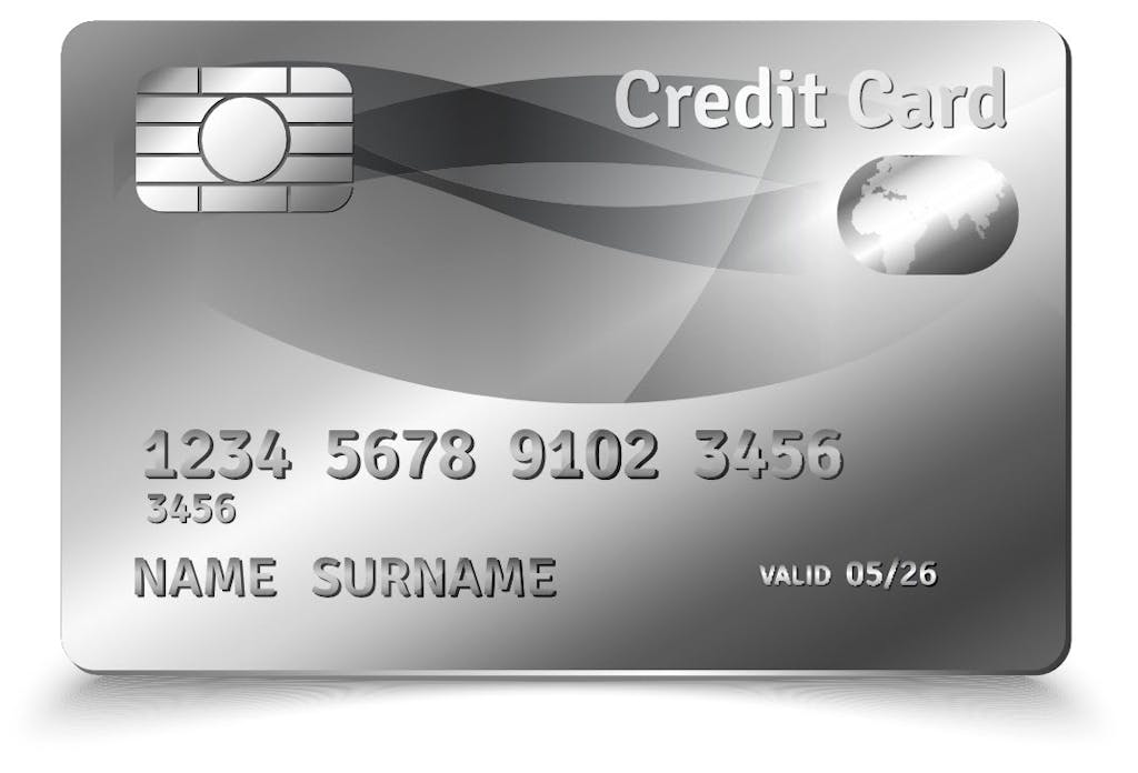 Credit card illustration of expiry date