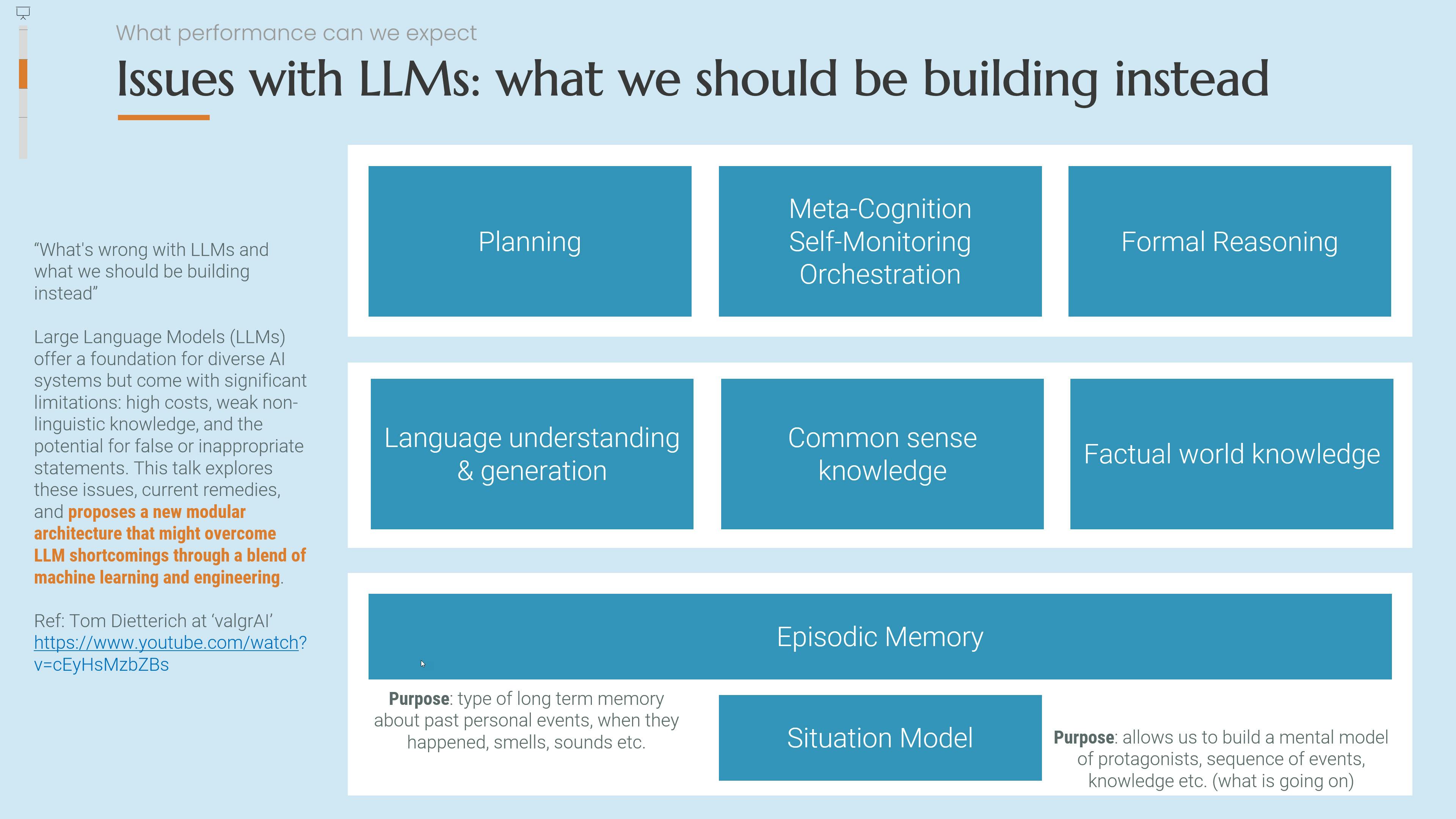 Issues with LLMs: what we should be building instead